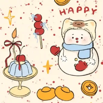 壁纸 | 复古可爱插画壁纸