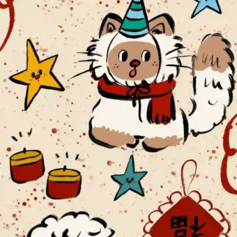 壁纸 | 复古可爱插画壁纸