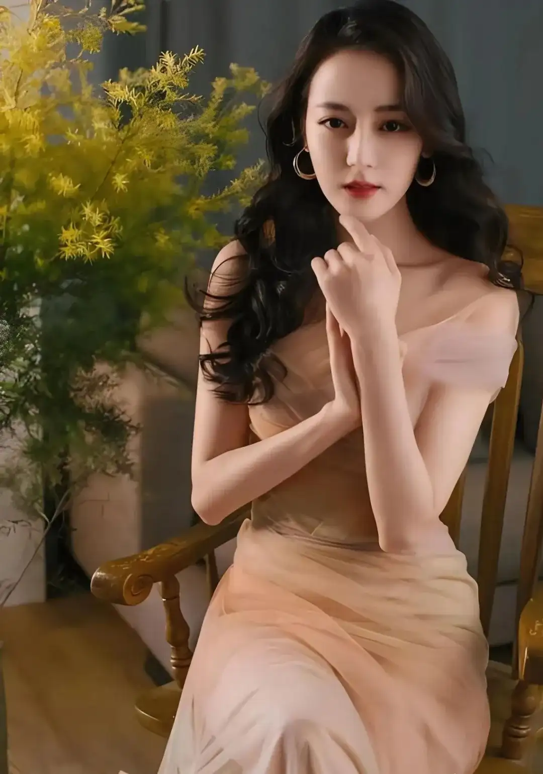壁纸-大美女迪丽热巴的极致腰臀比，真的绝了