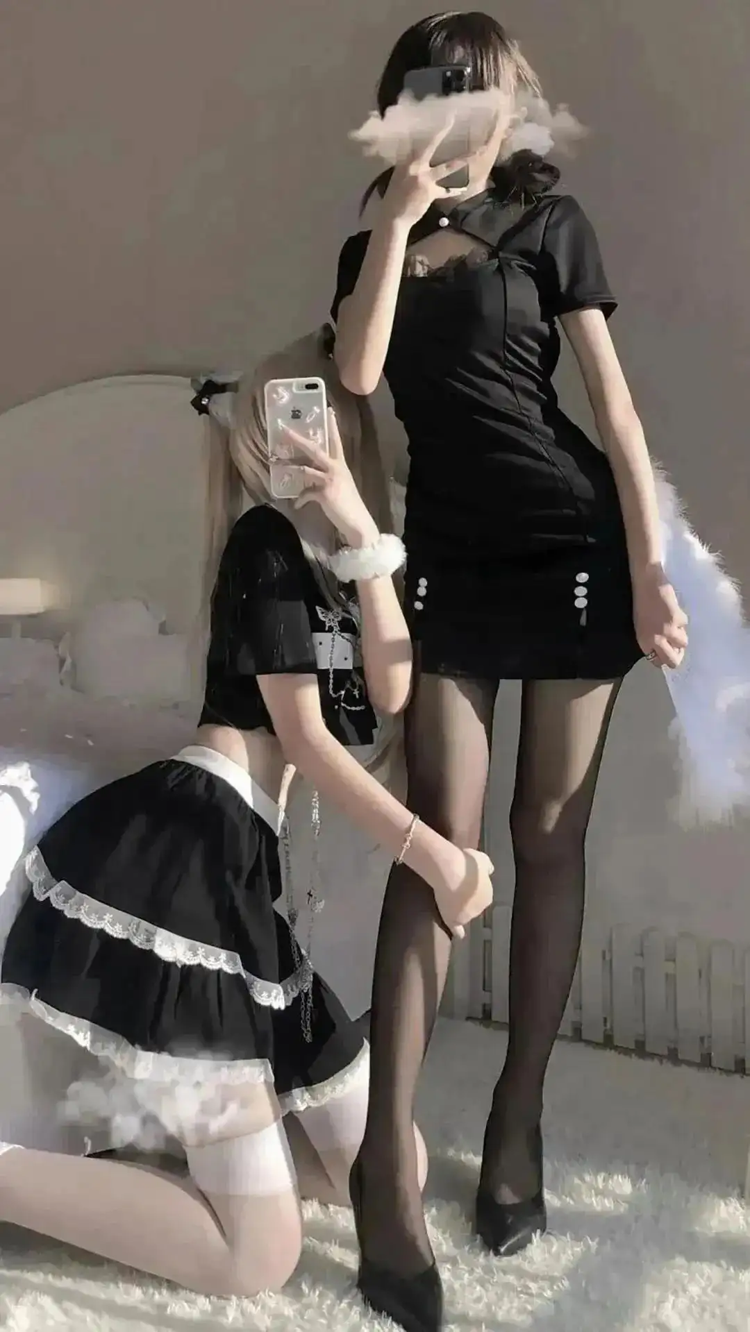 壁纸-超诱黑丝、白丝美女壁纸